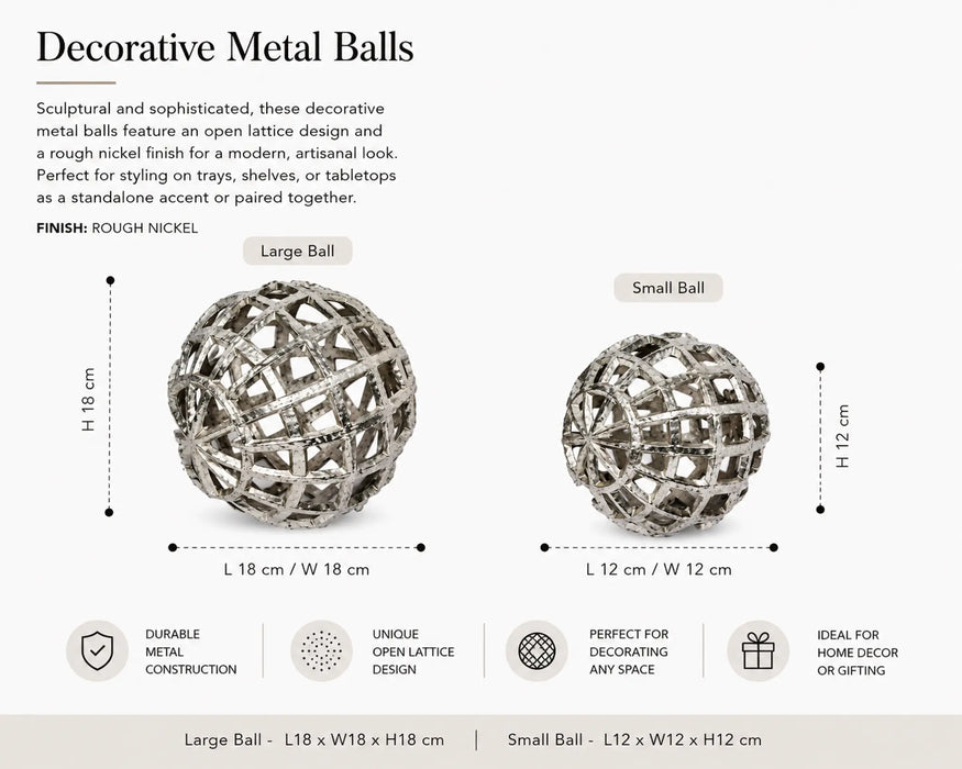 Cutwork Decor Ball - Silver Kiana