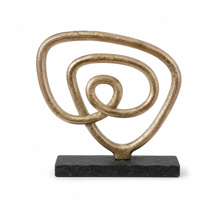 Decorative Abstract Spiral Sculpture - Gold Kiana