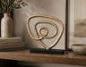 Decorative Abstract Spiral Sculpture - Gold Kiana