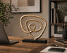 Decorative Abstract Spiral Sculpture - Gold Kiana
