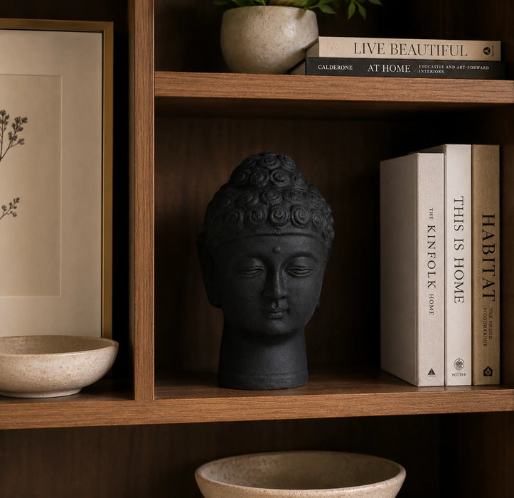 Decorative Buddha Head - Black Kiana
