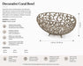 Decorative Coral Bowl Big - Silver Kiana