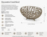 Decorative Coral Bowl  Small - Silver Kiana