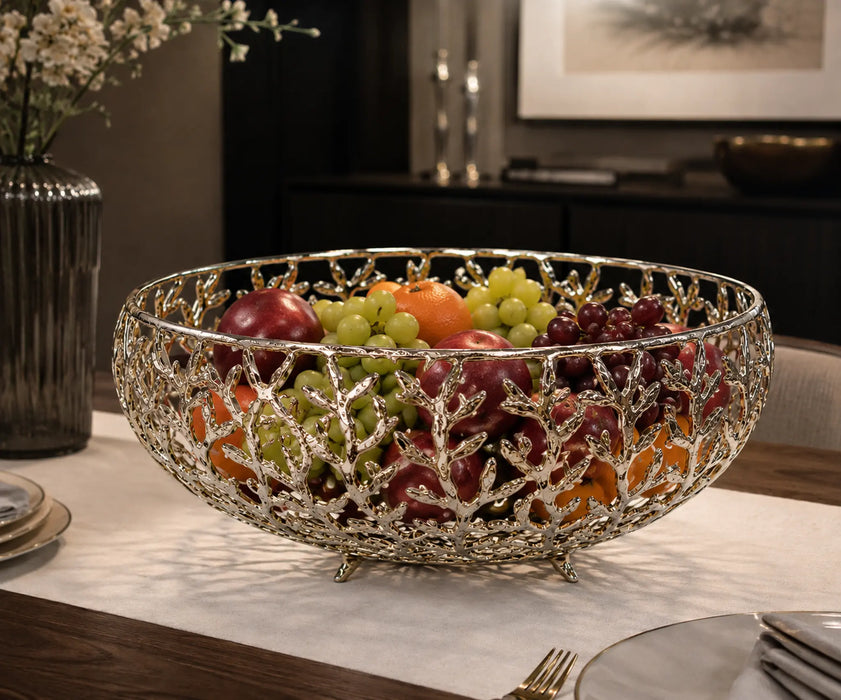 Decorative Coral Bowl  Small - Silver Kiana