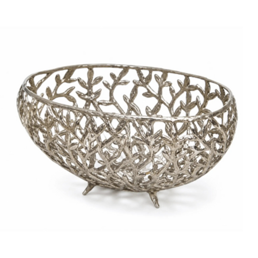 Decorative Coral Bowl Big - Silver Kiana
