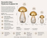 Decorative Glass Mushroom Sculpture Set - Gold Kiana