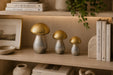 Decorative Glass Mushroom Sculpture Set - Gold Kiana
