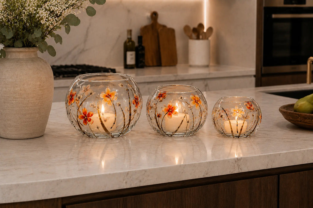 Decorative Glass Tea light holder Kiana
