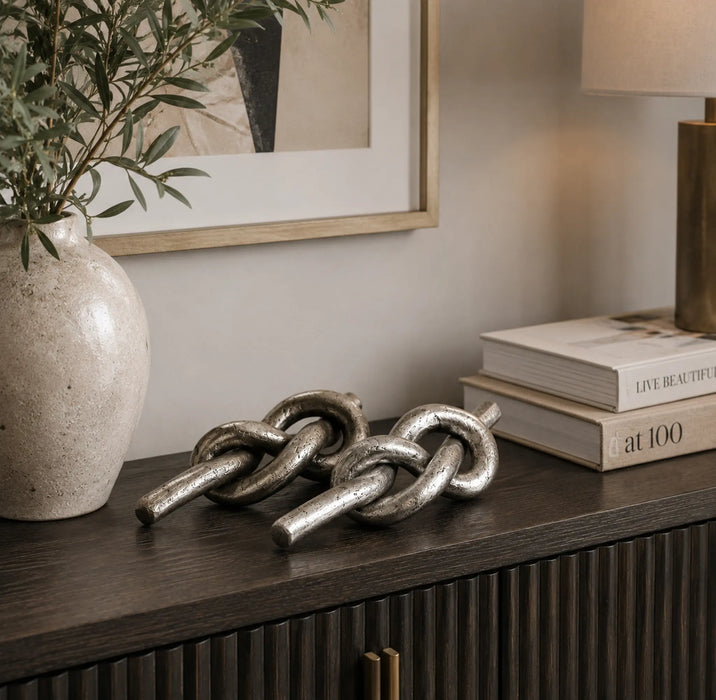 Decorative Metal Knot Sculpture - Bronze Kiana