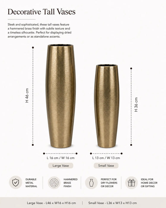 Decorative Metal Vases - Bronze Kiana