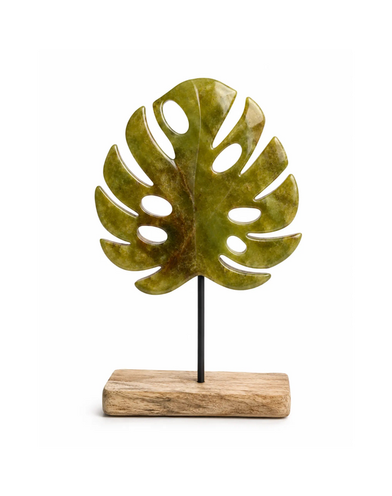 Decorative Monstera Leaf Sculpture - Green Kiana