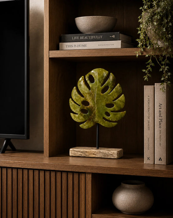 Decorative Monstera Leaf Sculpture - Green Kiana