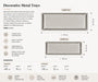 Decorative Rectangle Metal Tray -Silver Kiana