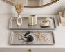 Decorative Rectangle Metal Tray -Silver Kiana