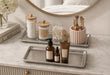 Decorative Rectangle Metal Tray -Silver Kiana