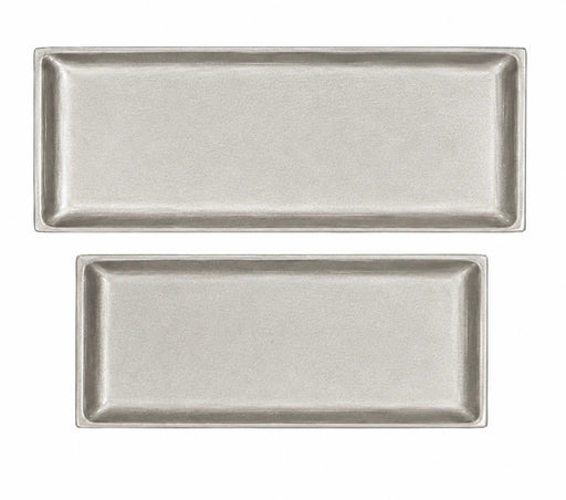 Decorative Rectangle Metal Tray -Silver Kiana