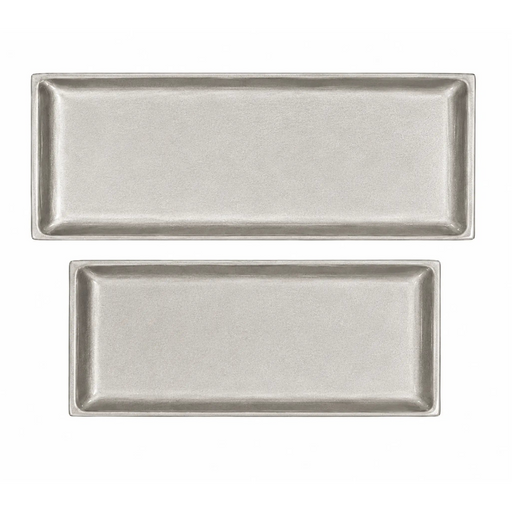 Decorative Rectangle Metal Tray -Silver Kiana