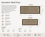 Decorative Rectangle Metal Tray - Bronze Kiana