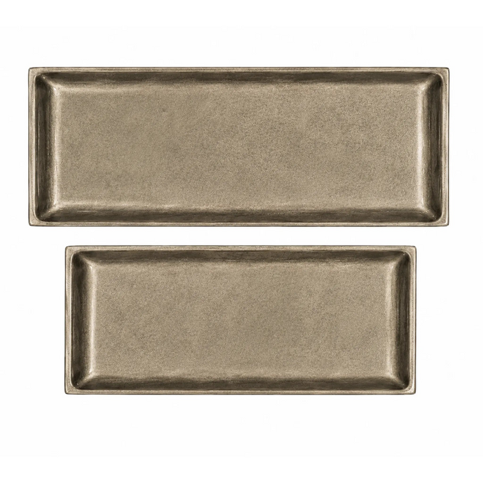 Decorative Rectangle Metal Tray - Bronze Kiana