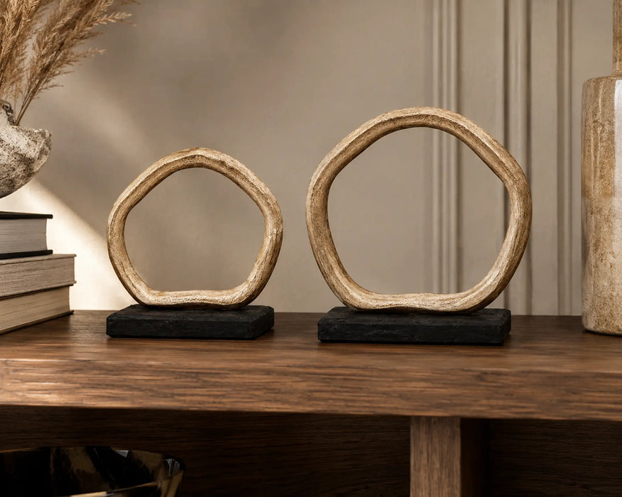 Decorative Ring Sculpture Set - Gold Kiana