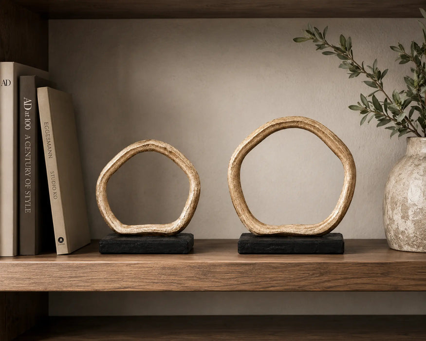 Decorative Ring Sculpture Set - Gold Kiana