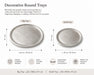 Decorative Round  Metal Tray - Silver Kiana