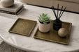 Decorative Square Metal Tray - Bronze Kiana