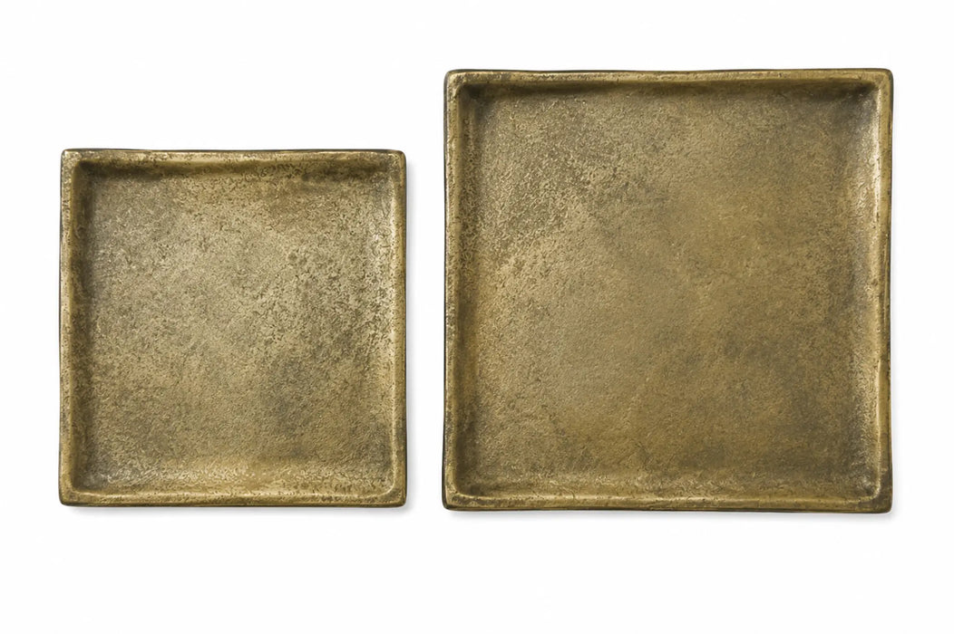 Decorative Square Metal Tray - Bronze Kiana