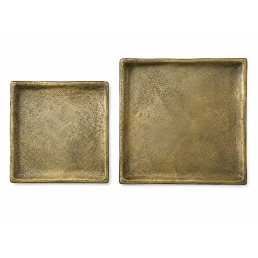Decorative Square Metal Tray - Bronze Kiana