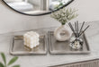 Decorative Square Metal Tray - Silver Kiana