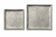 Decorative Square Metal Tray - Silver Kiana