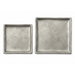 Decorative Square Metal Tray - Silver Kiana