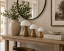 Decorative Wooden Mushroom SculptureSet  - White Kiana