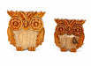 Decorative Wooden Owl Set - Orange Kiana