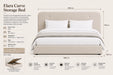 Elara Curve King Size Storage bed Kiana