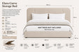 Elara Curve King Size Storage bed Kiana