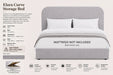Elara Curve Queen Size Storage bed Kiana