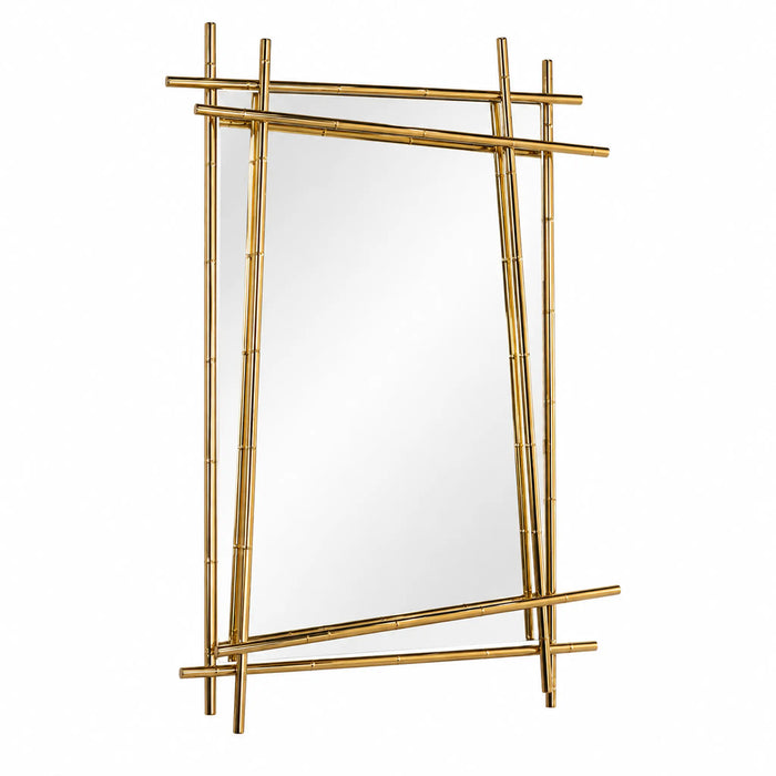 Gold Linear Opulence Framed mirror Kiana