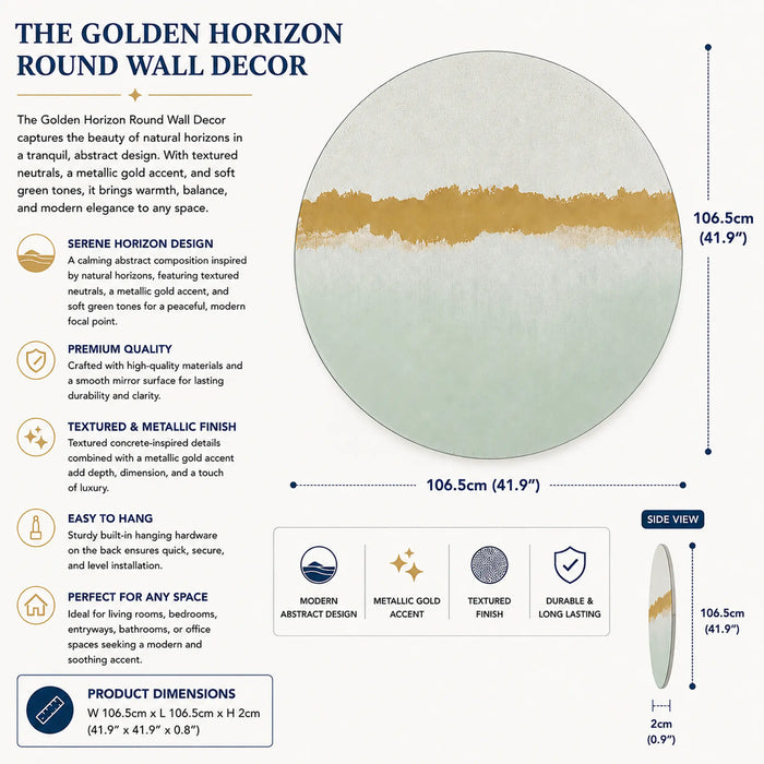 Golden Horizon Round wall décor Kiana