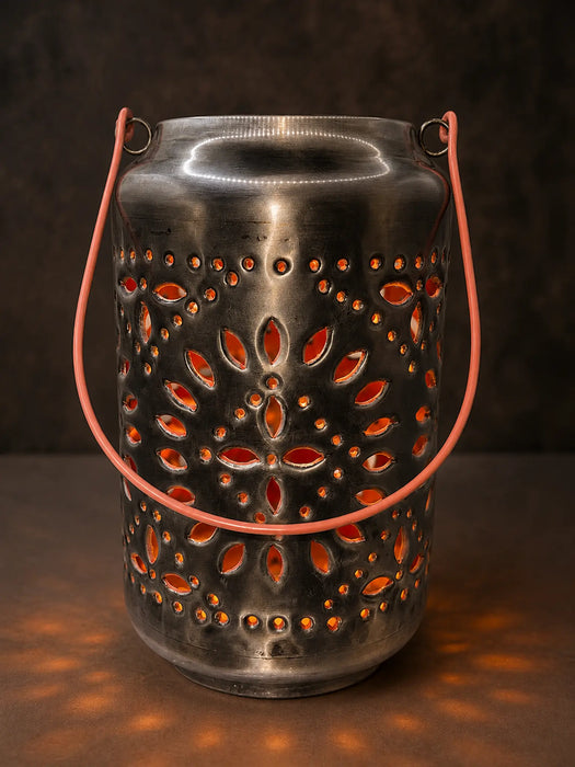 Kiana Lartern Silver/Pink
