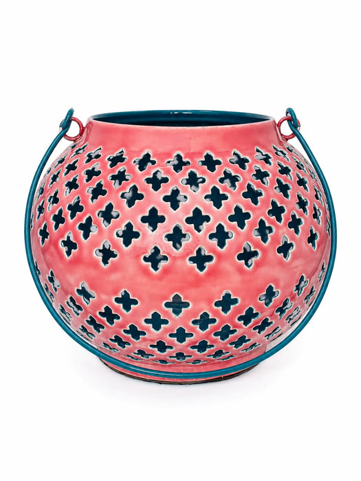 Kiana Lartern Pink/Turquoise