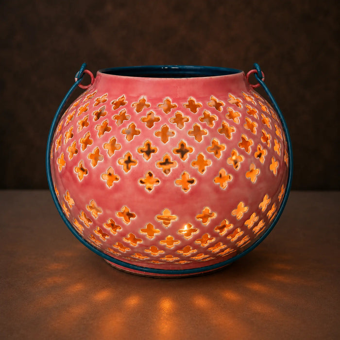 Kiana Lartern Pink/Turquoise