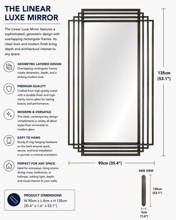 Linear Luxe Framed Mirror Kiana
