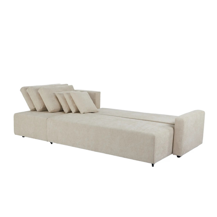 Maison L Shape Sofa Bed Beige Kiana
