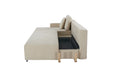 Maison L Shape Sofa Bed Beige Kiana