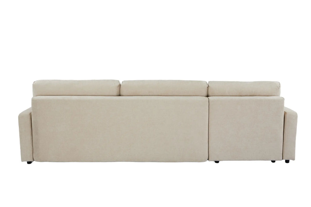 Maison L Shape Sofa Bed Beige Kiana