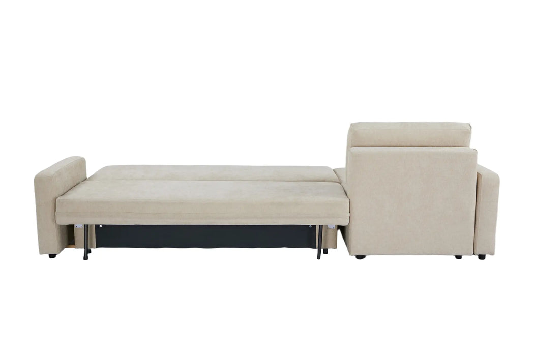 Maison L Shape Sofa Bed Beige Kiana