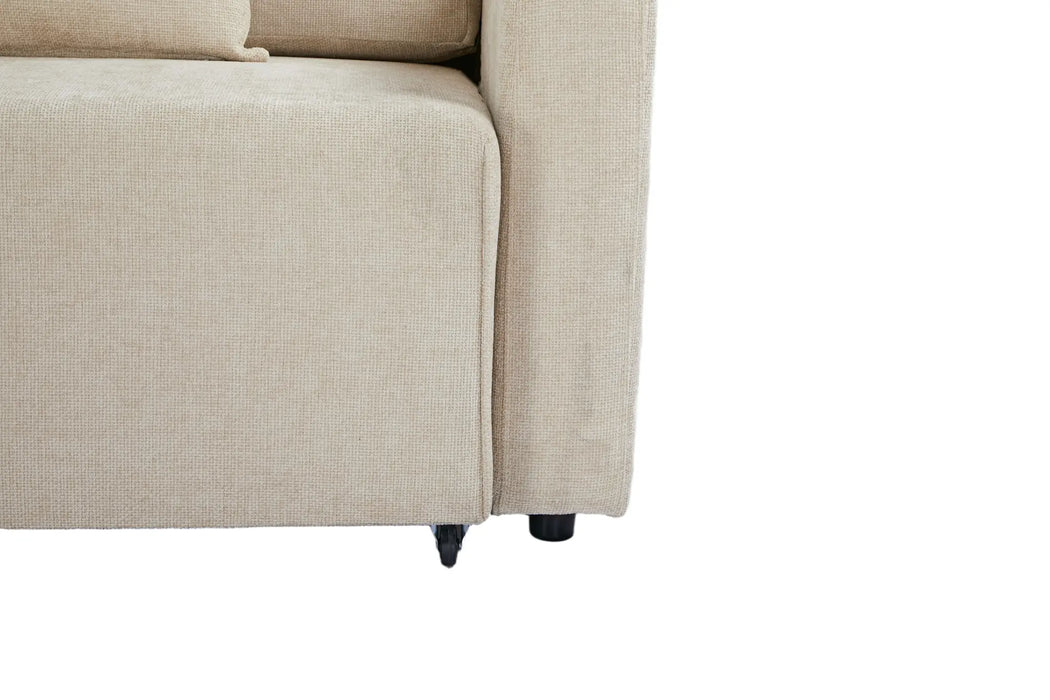 Maison L Shape Sofa Bed Beige Kiana