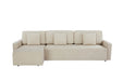 Maison L Shape Sofa Bed Beige Kiana