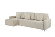 Maison L Shape Sofa Bed Beige Kiana